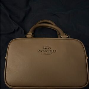 Coach Tan Leather Satchel Crossbody Handbag